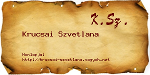 Krucsai Szvetlana névjegykártya